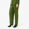 Pantaloni sartoriali in lana fiammata dal taglio dritto della collezione Runway