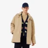 Parka da uomo di media lunghezza idrorepellente con cappuccio