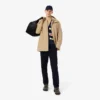 Parka da uomo di media lunghezza idrorepellente con cappuccio
