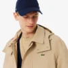 Parka da uomo di media lunghezza idrorepellente con cappuccio