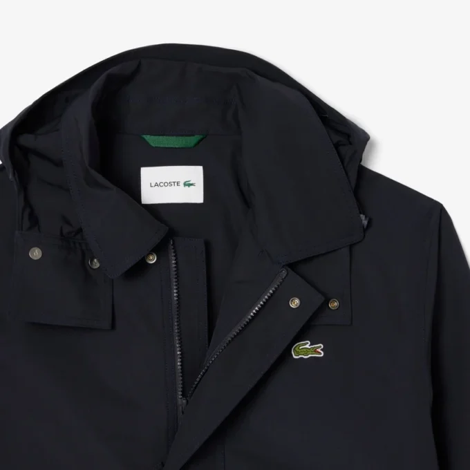 Parka da uomo di media lunghezza idrorepellente con cappuccio Parka da uomo di media lunghezza idrorepellente con cappuccio