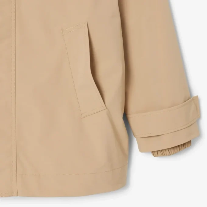 Parka da uomo di media lunghezza idrorepellente con cappuccio