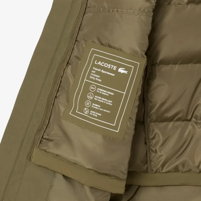 Parka imbottito idrorepellente 3 in 1 da uomo