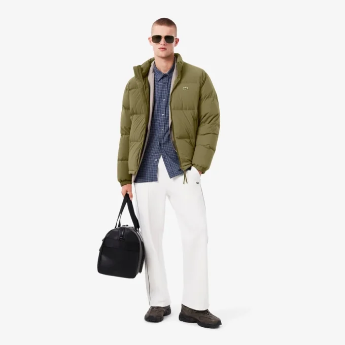 Piumino da uomo idrorepellente con cappuccio