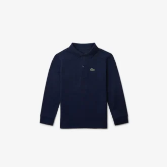 Polo a maniche lunghe in piqué da bambino