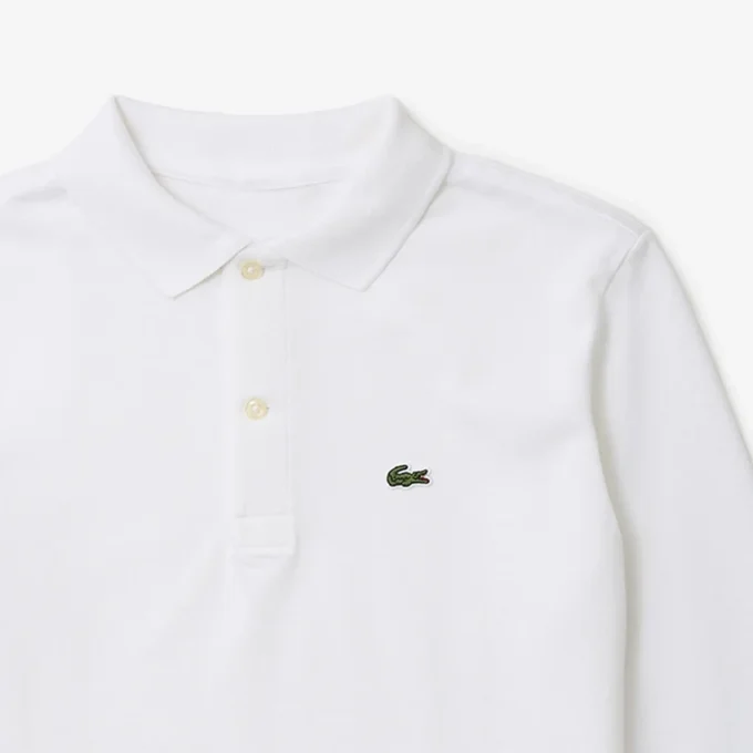 Polo a maniche lunghe in piqué da bambino Polo a maniche lunghe in piqué da bambino