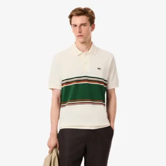 Polo a righe da uomo Classic Fit Made in France