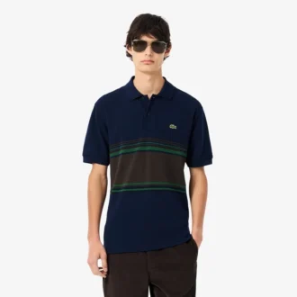 Polo a righe da uomo Classic Fit Made in France Polo a righe da uomo Classic Fit Made in France