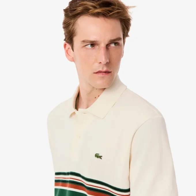 Polo a righe da uomo Classic Fit Made in France Polo a righe da uomo Classic Fit Made in France
