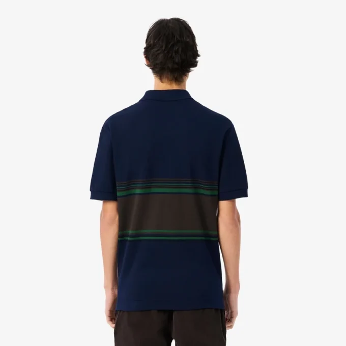 Polo a righe da uomo Classic Fit Made in France Polo a righe da uomo Classic Fit Made in France