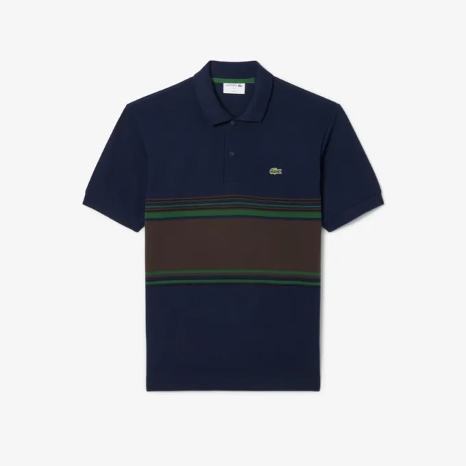 Polo a righe da uomo Classic Fit Made in France Polo a righe da uomo Classic Fit Made in France