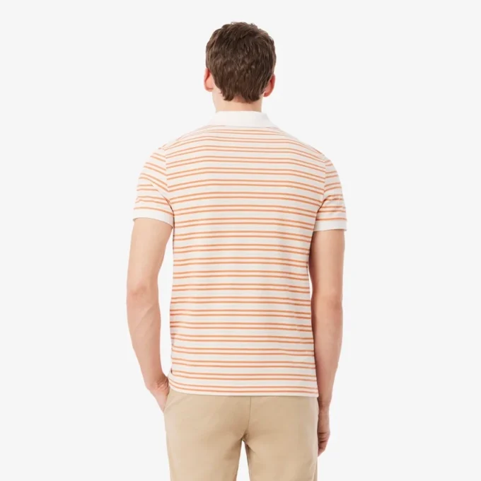 Polo a righe in petit piqué con vestibilità classica Polo a righe in petit piqué con vestibilità classica