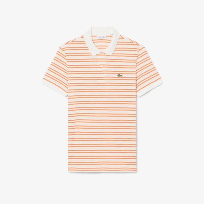 Polo a righe in petit piqué con vestibilità classica Polo a righe in petit piqué con vestibilità classica