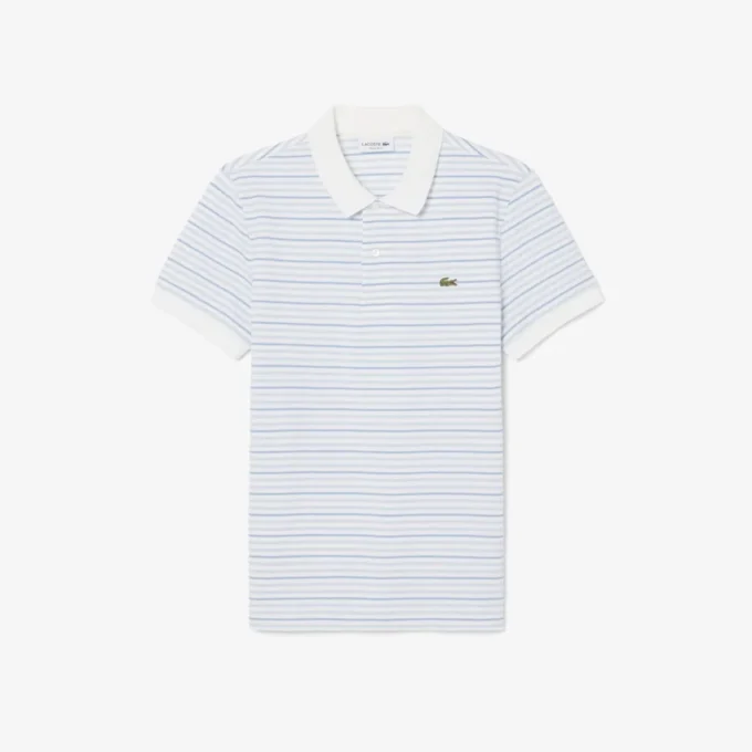 Polo a righe in petit piqué con vestibilità classica Polo a righe in petit piqué con vestibilità classica