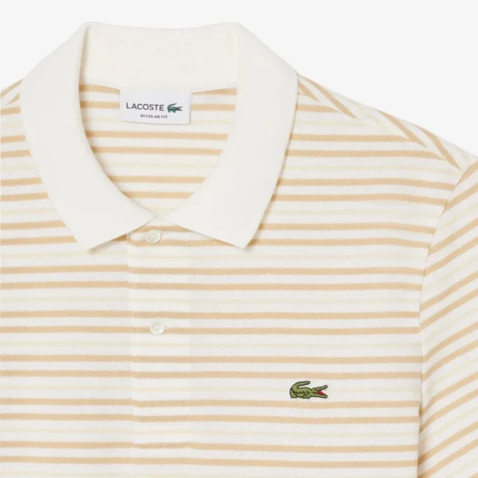 Polo a righe in petit piqué con vestibilità classica Polo a righe in petit piqué con vestibilità classica