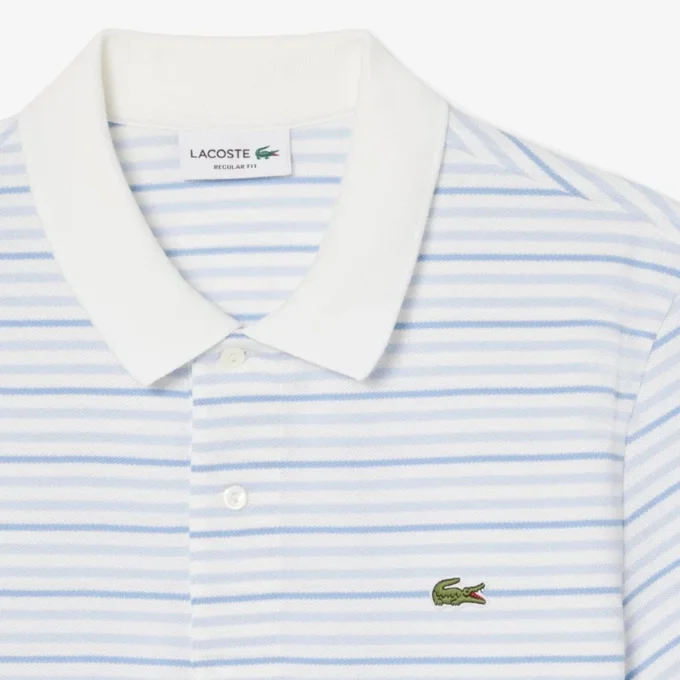 Polo a righe in petit piqué con vestibilità classica Polo a righe in petit piqué con vestibilità classica
