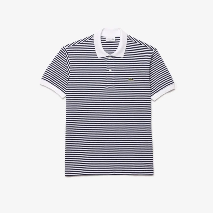 Polo a righe Petit Piqué L.12.12 da uomo, vestibilità classica Polo a righe Petit Piqué L.12.12 da uomo, vestibilità classica