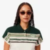 Polo a righe slim fit da donna Made in France