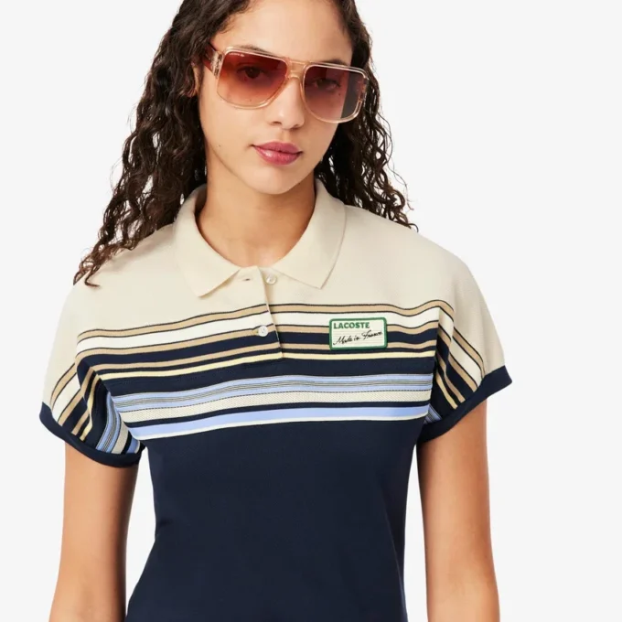 Polo a righe slim fit da donna Made in France Polo a righe slim fit da donna Made in France