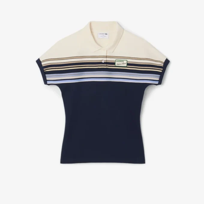 Polo a righe slim fit da donna Made in France Polo a righe slim fit da donna Made in France