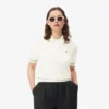 Polo da donna corta in cotone elasticizzato senza cuciture 3D Polo da donna corta in cotone elasticizzato senza cuciture 3D