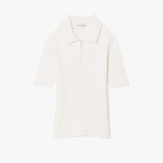 Polo da donna in maglia a coste 3D Polo da donna in maglia a coste 3D