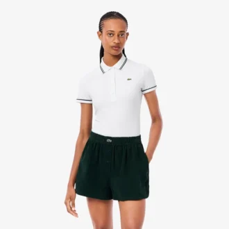 Polo da donna L.12.D slim fit con dettagli rifiniti