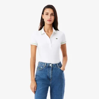 Polo da donna L.12.D slim fit con dettagli rifiniti