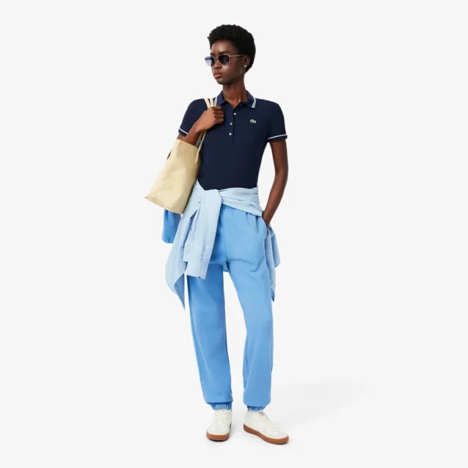 Polo da donna L.12.D slim fit con dettagli rifiniti Polo da donna L.12.D slim fit con dettagli rifiniti