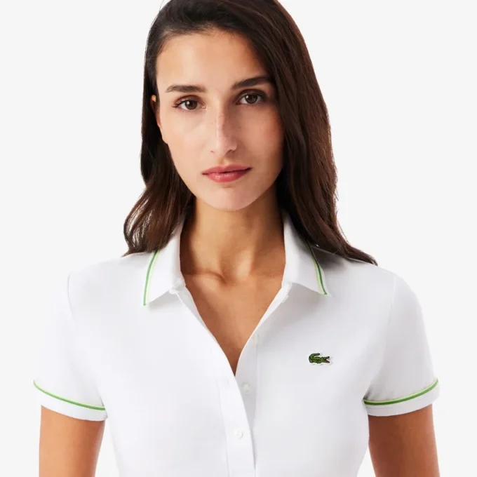 Polo da donna L.12.D slim fit con dettagli rifiniti Polo da donna L.12.D slim fit con dettagli rifiniti