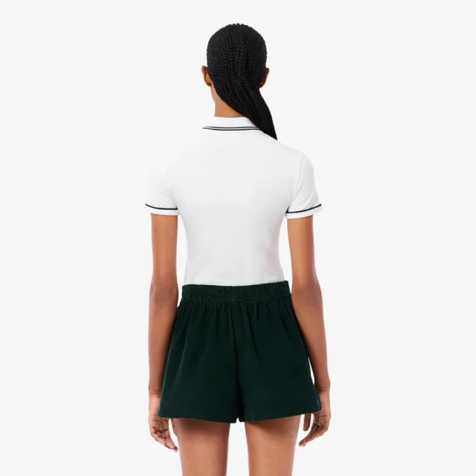 Polo da donna L.12.D slim fit con dettagli rifiniti Polo da donna L.12.D slim fit con dettagli rifiniti