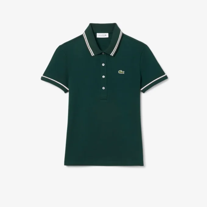 Polo da donna L.12.D slim fit con dettagli rifiniti Polo da donna L.12.D slim fit con dettagli rifiniti