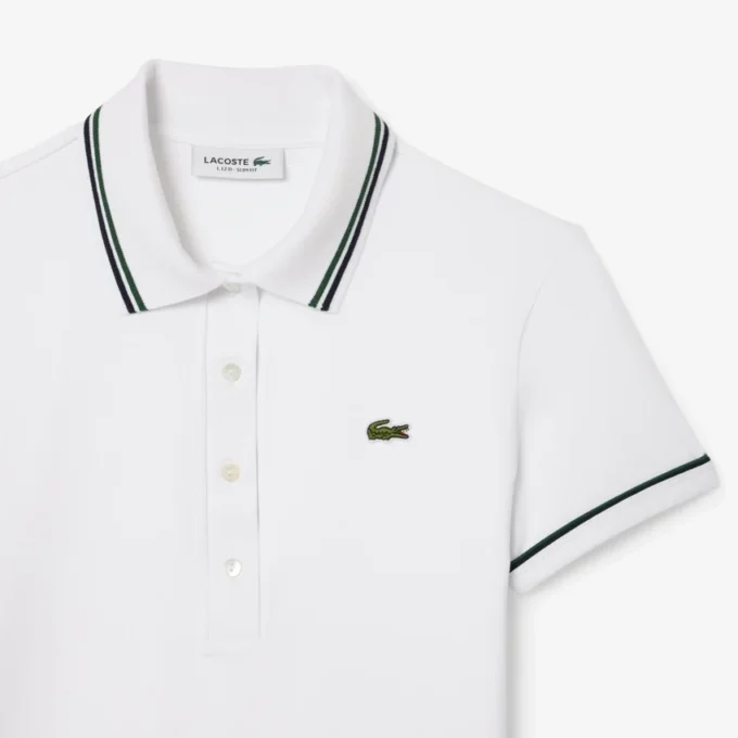 Polo da donna L.12.D slim fit con dettagli rifiniti Polo da donna L.12.D slim fit con dettagli rifiniti