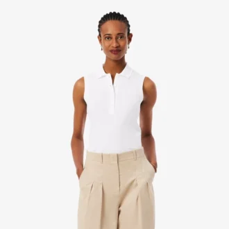 Polo da donna senza maniche elasticizzata L.12.D Slim Fit