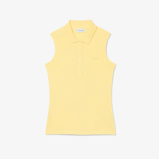 Polo da donna senza maniche elasticizzata L.12.D Slim Fit Polo da donna senza maniche elasticizzata L.12.D Slim Fit
