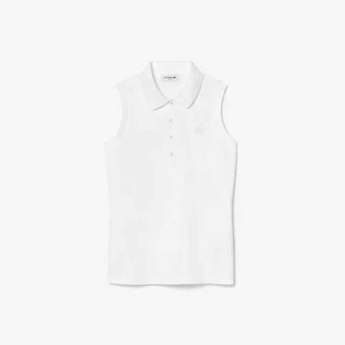 Polo da donna senza maniche elasticizzata L.12.D Slim Fit Polo da donna senza maniche elasticizzata L.12.D Slim Fit