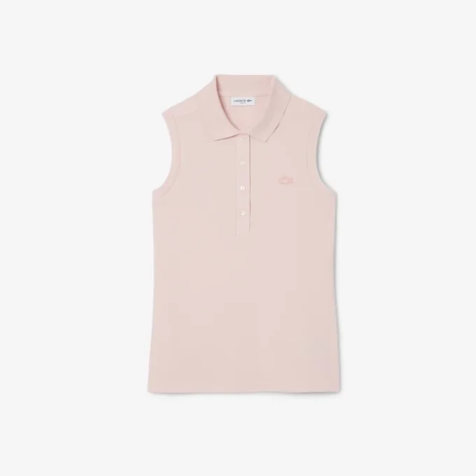 Polo da donna senza maniche elasticizzata L.12.D Slim Fit Polo da donna senza maniche elasticizzata L.12.D Slim Fit