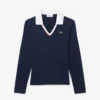 Polo da donna slim fit con dettagli rifiniti e maniche lunghe Polo da donna slim fit con dettagli rifiniti e maniche lunghe