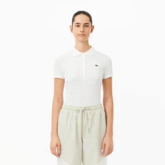 Polo da donna slim fit in cotone elasticizzato L.12.12