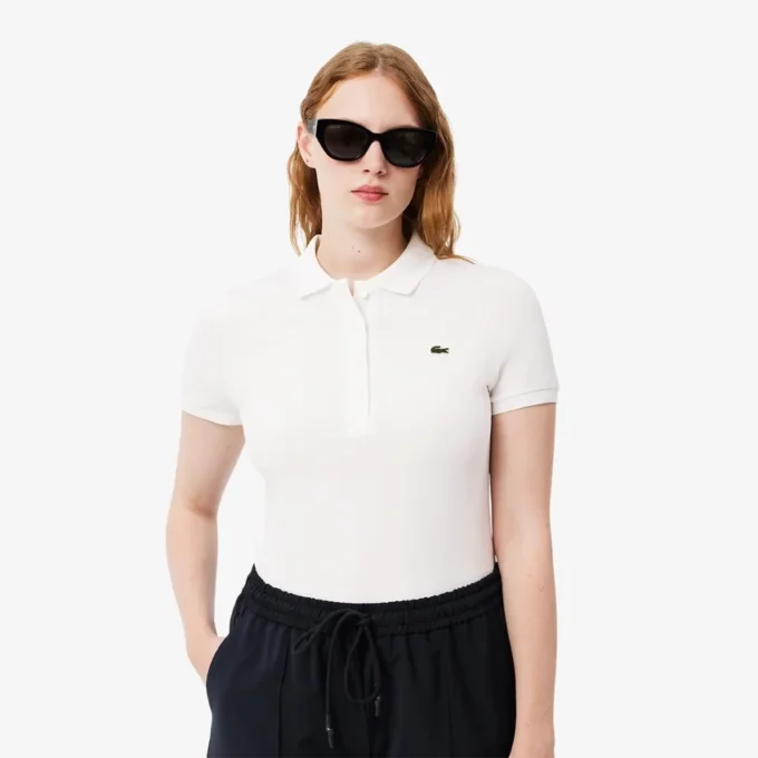 Polo da donna slim fit in cotone elasticizzato L.12.12 Polo da donna slim fit in cotone elasticizzato L.12.12