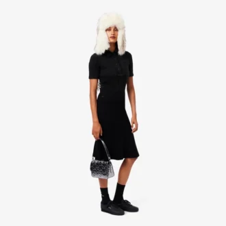 Polo da donna slim fit in maglia a coste morbida