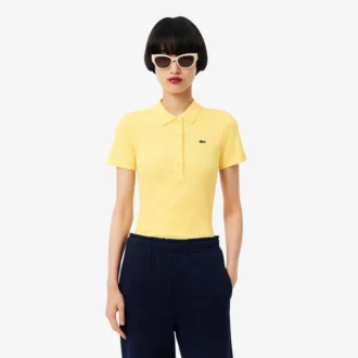 Polo da donna slim fit L.12.12 in cotone a costine
