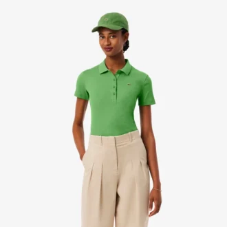 Polo da donna slim fit L.12.12 in cotone a costine