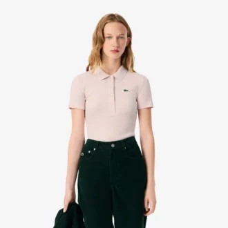 Polo da donna slim fit L.12.12 in cotone a costine