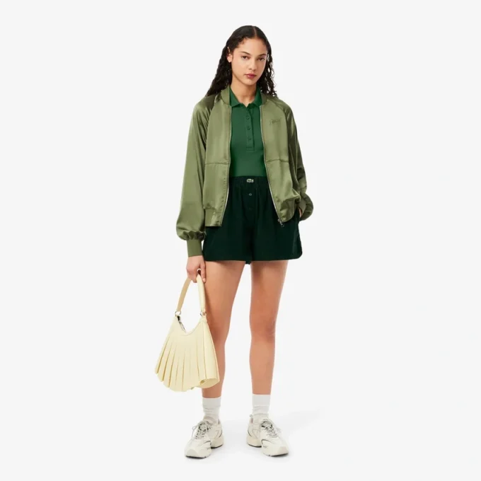 Polo da donna slim fit L.12.12 in cotone a costine Polo da donna slim fit L.12.12 in cotone a costine