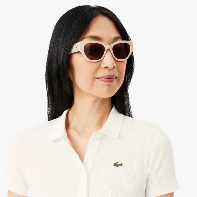 Polo da donna slim fit L.12.12 in cotone a costine Polo da donna slim fit L.12.12 in cotone a costine