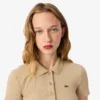 Polo da donna slim fit L.12.12 in cotone a costine Polo da donna slim fit L.12.12 in cotone a costine