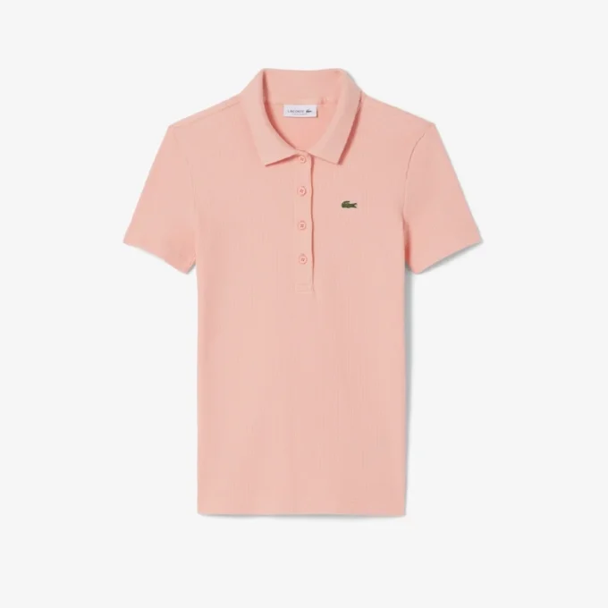 Polo da donna slim fit L.12.12 in cotone a costine Polo da donna slim fit L.12.12 in cotone a costine