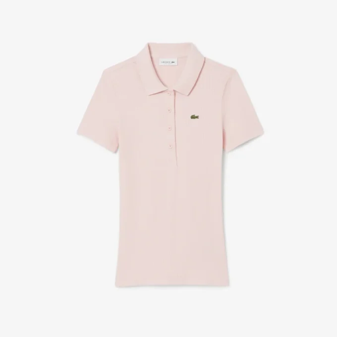 Polo da donna slim fit L.12.12 in cotone a costine Polo da donna slim fit L.12.12 in cotone a costine