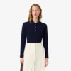 Polo da donna slim fit L.12.12 in tessuto elasticizzato Mini Piqua Polo da donna slim fit L.12.12 in tessuto elasticizzato Mini Piqua